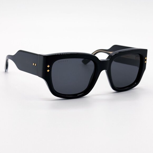 NEW GUCCI GG1261S 001 SUNGLASSES UNISEX BLACK/GRAY EYEWEAR - Picture 5 of 11
